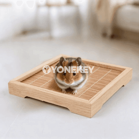 Kiçi hamster üçin tomus sowadyjy düşek, bambuk görnüşli ýatylýan ýer
