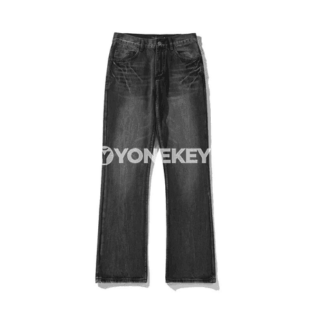 Erkekler üçin giň kesimli jeans balak, rahat, uzyn, XL-5XL