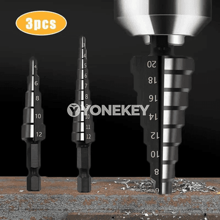 3 bölek HSS basgançak buraw uçlar toplumy, 3-12 mm we 4-20 mm