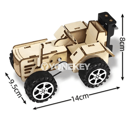 Traktor görnüşli agaç 3D ýygnalýan çagalar oýnawaçlary