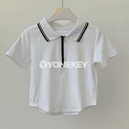 Aýallar üçin 2 bölek sport toplumy, polo stilindäki streçli forma
