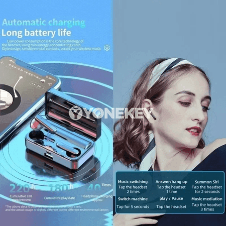 Simsiz Bluetooth gulaklygyň sport we uky üçin modelleri, mikrofonly