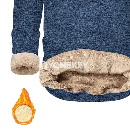Erkekler üçin ýyly lamb fleece beýik boýunly gyş puloweri