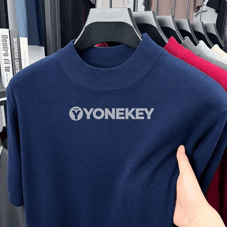 Erkekler üçin gündelik dem alýan mock neck futbolka