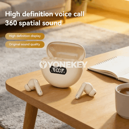 TWS simsiz Bluetooth gulaklyk, displeýli, mikrofonly, 18 sagat