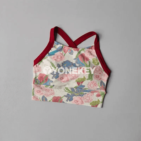 Zenanlar üçin sport bra, kross gaýyşly, dem alýan, push-up