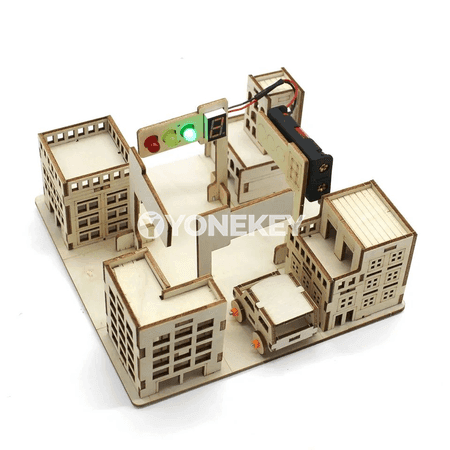 Çagalar üçin DIY ýol çyrasy we şäher görnüşli okuw modeli