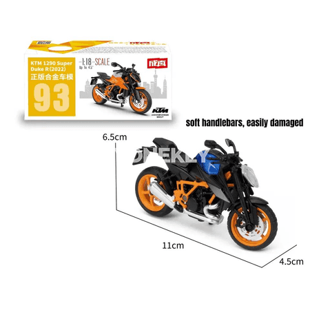 KTM 1290 Super Duke R 1:18 metal motosikl modeli