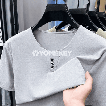Erkekler üçin ýeňil, dem alýan slim fit henli futbolka
