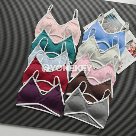 Aýallar üçin tikinsiz sport bra — dem alýan, ýassygy bar