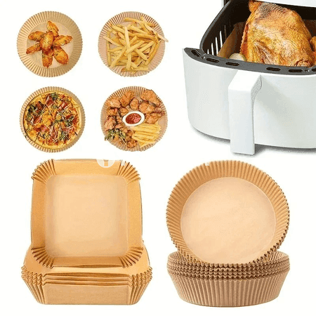 Air Fryer üçin bir gezeklik kagyz gaplar, 50 sany