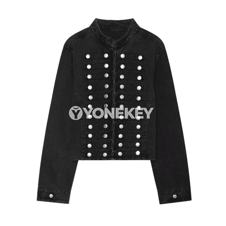 Zenanlar üçin gysga denim penjek, vintage stil