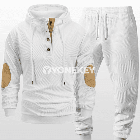 Erkekler üçin kapşonly sport kostýumy, 2 bölekli