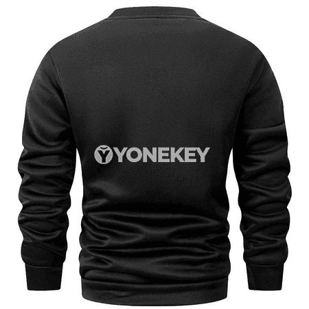 Erkekler üçin ýyly fleece pulower, uzyn ýeňli, gündelik stil