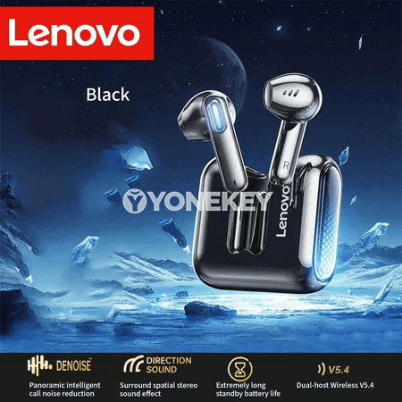 Lenovo EA189 Bluetooth 5.4 simsiz gulakçyklary, LED gaply sport nauşnikler
