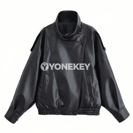 Gysga oversized bomber zenan penjek – zipli gündelik stil