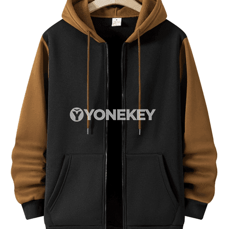 Erkek zipli hoodie, ýyly we giň kesim, güýz-ýaz üçin