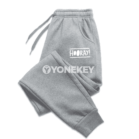 Erkekler üçin ýyly sport jogging balaklar, giň kesimli, güýz-gyş