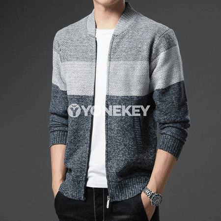Erkekler üçin ýyly fleece kardigan — güýz-gyş üçin rahat model