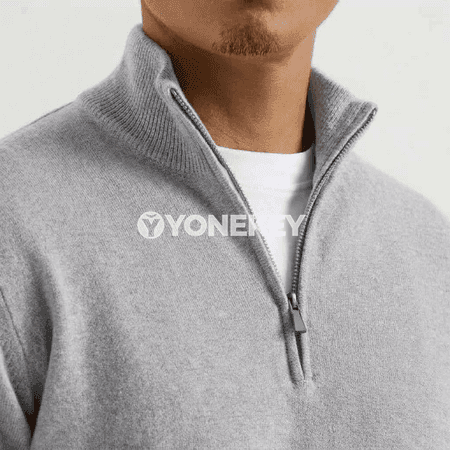 Erkekler üçin ýyly fermuarly örme switer kurtka
