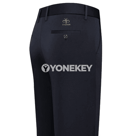 Erkekler üçin ýaz-güýz inçe smart casual jalbarlar, tikinli görnüş