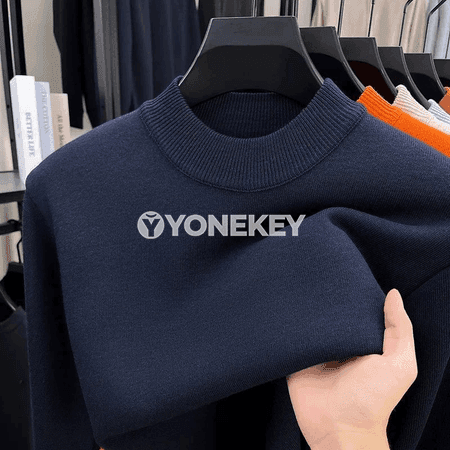 Erkekler üçin ýyly uzyn ýeňli, ýumşak ýyly içlikli gömlek