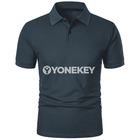 Erkekler üçin ýeňil tomusky polo futbolka, gysga ýeňli