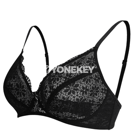 Aýallar üçin inçe dantelli bra, goldawly, sazlanýan gaýyşly