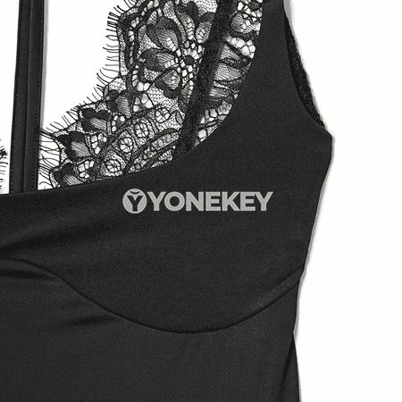 Zenanlar üçin dantelli halter top, tomusky moda görnüşi