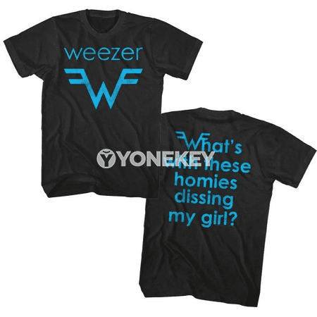 Weezer uniseks ýeňil futbolka, ýaz‑tomus üçin rahat köýnek