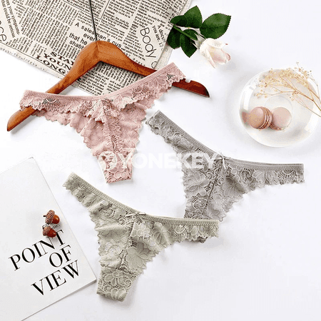 Aýallar üçin dantelli pes bel içki geýim, G-string