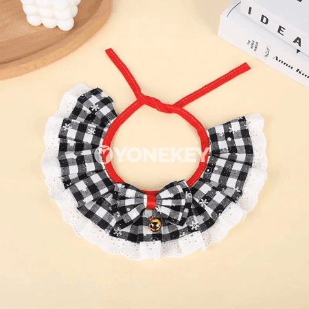 Täze Täze ýyl pişik ýakasy jaňly — ownuk itler üçin ýumşak bandana