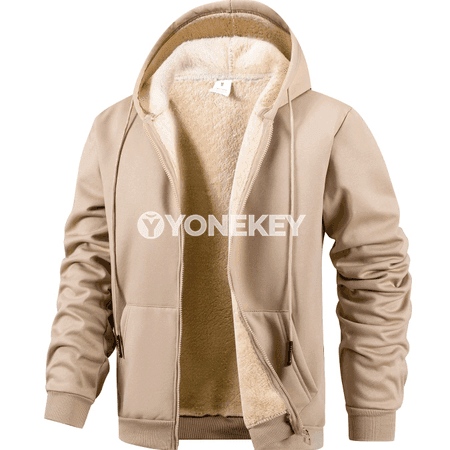 Gyş üçin ýyly fleece erkek zipli kapýuşonli switer