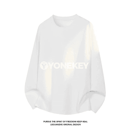 Erkekler üçin geometrik ýüzli uzyn ýeňli sweatshirt, giň kesim
