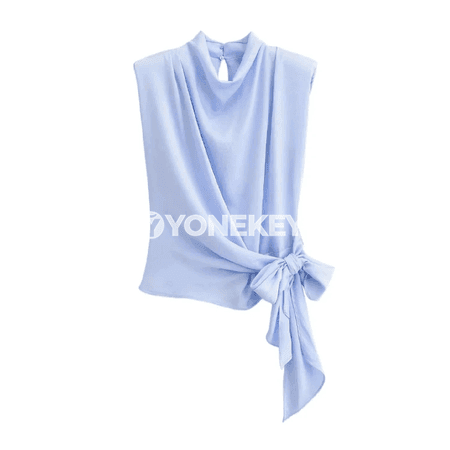 Zenanlar üçin düwünli ýokary moda top, ýazgyn tomusky stil