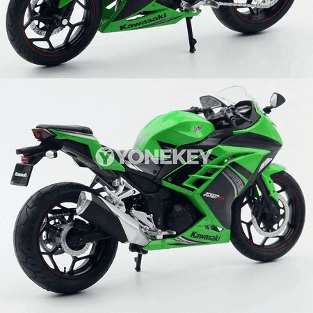 Kawasaki H2R Ninja 1:12 metal motosikl modeli, ýagtylyk we sesli
