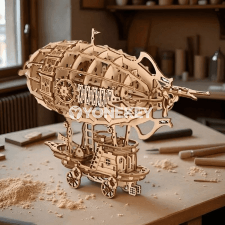 Ýagly agaçdan 3D ylmy ýygnalýan model oýnawaçlar