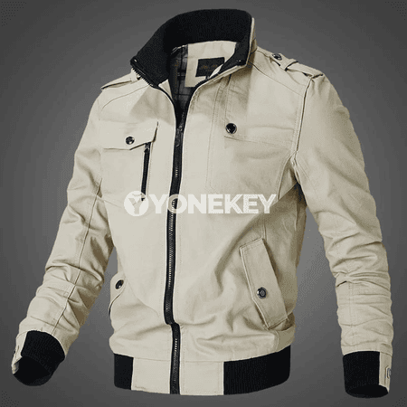 Erkekler üçin slim bomber kurtka, ýeňil ýaz- güýz stili