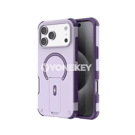 iPhone üçin luks magnitli berk gaby, bukulýan stendli