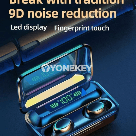 Bluetooth 5.3 simsiz sport naushnikler, 9D stereo, sensorly