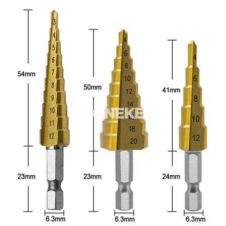 HSS spiral basgançakly buraw toplumy, 3 bölek, metal we agaç üçin