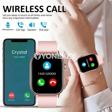 Aýallar üçin 2.01'' AMOLED GPS akylly sagat, Bluetooth jaňly