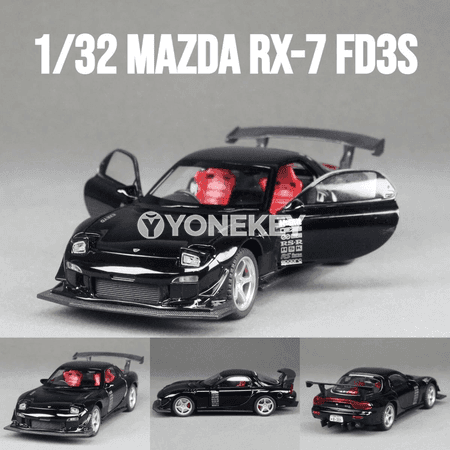 Mazda RX-7 FD3S model awtoulag, 1:32, sesli-çyraly, açylýan gapylar