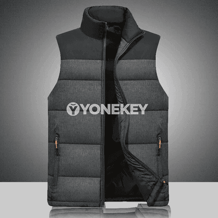 Erkekler üçin ýyly pamykly ýeňsiz ýelek, şäherçe stil
