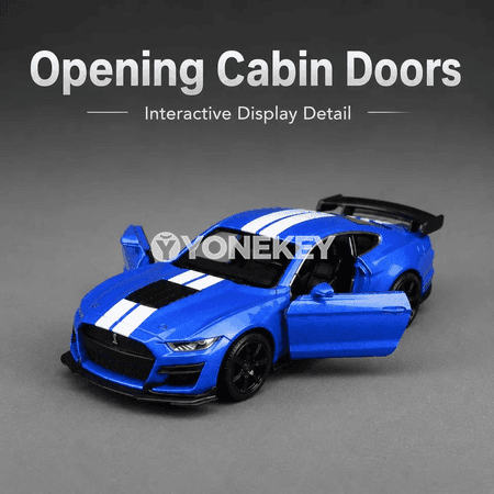 1:38 Ford Mustang Shelby GT500 model maşyny, kolleksiýa üçin