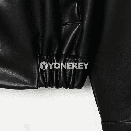 Zenanlar üçin gara ýeňil jaket, uzyn ýeňli, şäher stili