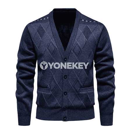Erkekler üçin ýyly fleece kardigan — güýz-gyş üçin rahat model