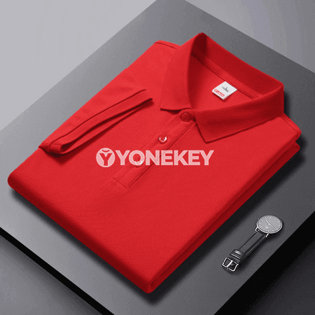 Erkekler üçin klassiki polo köýnek, gysga ýeňli, gündelik stil
