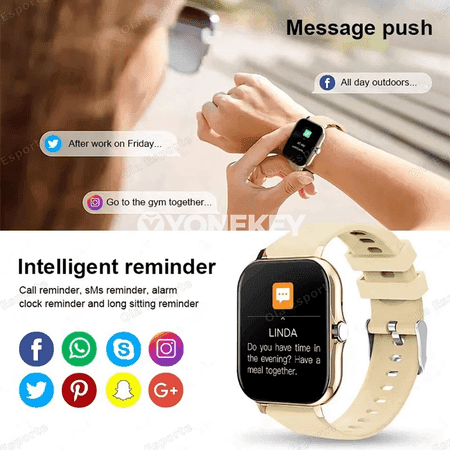 Köp funksiýaly akylly sagat, Bluetooth, sport we saglyk gözegçiligi