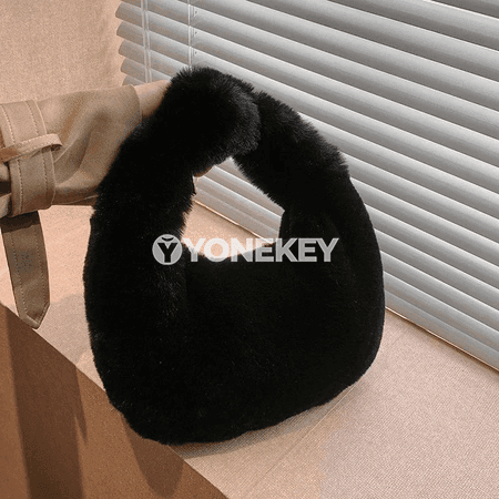 Ýumşak tüýli kiçi sumka, zenanlar üçin gündelik tote modeli